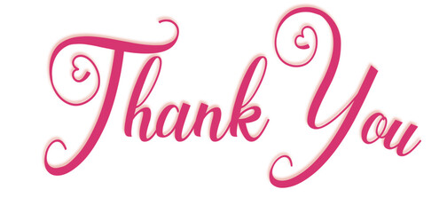 Thank you - parola grazie scritta in inglese - colore rosa - immagine, poster, cartello, striscione, cartolina, biglietto. 
 