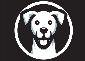 dog head logo design vector illustration, Dog Head Vector Silhouette Illustration, dog head logo icon template vector illustration