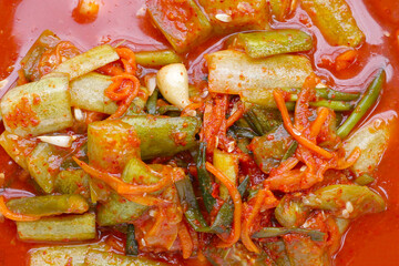 Kimchi korea food, cucumber kimchi
