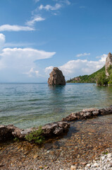 Trpejca village, a traditional fishing village and and now a famous tourist spot on Lake Ohrid and Galicica Mountain. It is known as the Macedonian Saint-Tropez, pearl of the water.