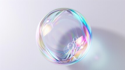 Iridescent Sphere with Smaller Bubbles Inside