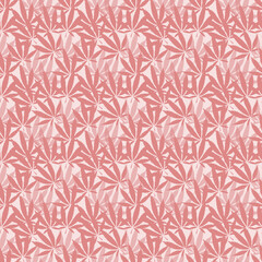 Pink Dope Leaves Seamless Pattern Repeat Pattern