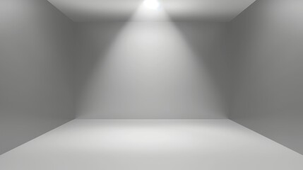 Empty Room with Spotlit Floor