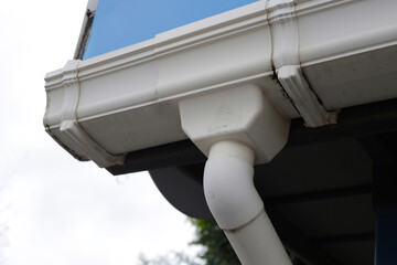 House rain gutter, Pipeline system.
