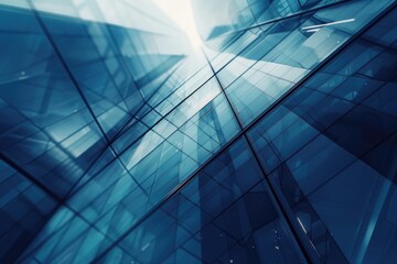 Obraz premium Skyscraper with numerous windows