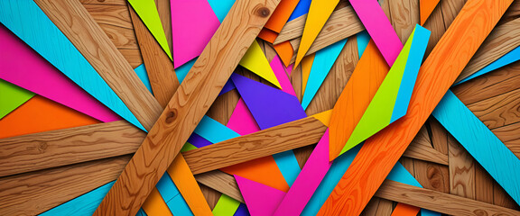 Fototapeta premium illustrazione con elementi geometrici astratti a tema contemporaneo
