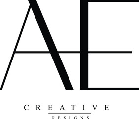 AE EA A E abstract vector logo monogram template