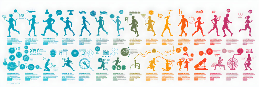 Comprehensive Weekly Exercise Routine Chart with Motivational Tips and Clear Daily Activity Segments