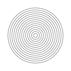 Lifestyle balance wheel of life or habits tracker template. Coaching blank. Polar grid of 13. Circle diagram divided on segments. Concentric circles. Blank polar graph paper. Graphic element.