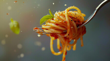 spaghetti with fork