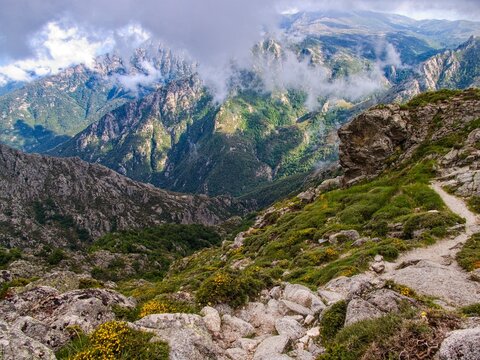 hiking the GR20 trail corsica island france