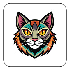 Modern Minimalistic Cat Drawing
