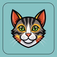 Fototapeta premium Modern Minimalistic Cat Drawing 