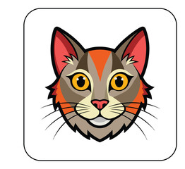 Modern Minimalistic Cat Drawing
