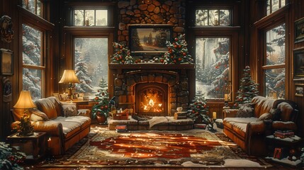 Cozy Cabin in Winter Wonderland