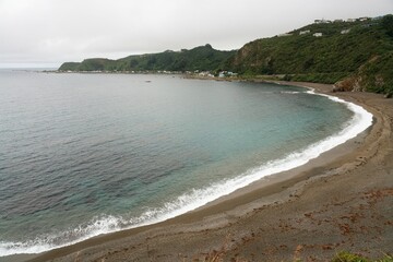 The Breaker Bay on a cloudy day, Wellington,