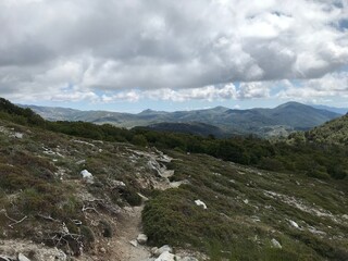 Fototapeta premium hiking the GR20 trail corsica island france