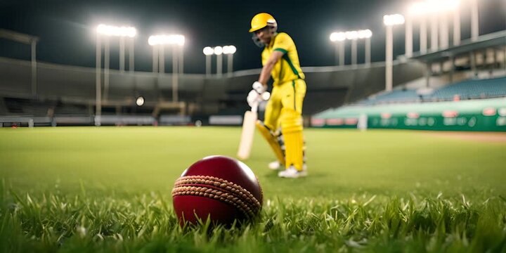 Players in a cricket match.