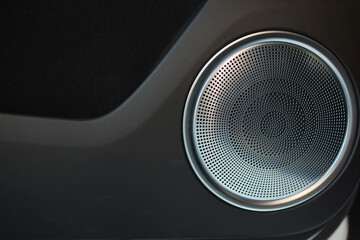 Modern car interior with metallic and red accents, chic design with a touch of sophistication