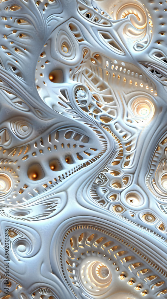 Aufkleber Intricate abstract three-dimensional background created by seamless pattern