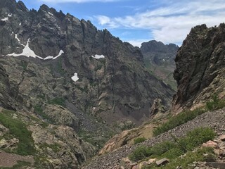 Obraz premium hiking the GR20 trail corsica island france