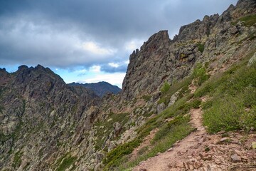 hiking the GR20 trail corsica island france