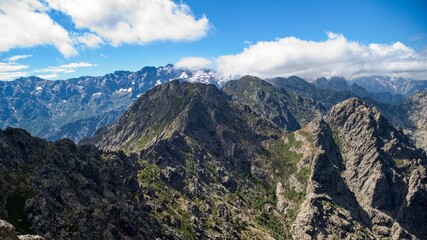 Obraz premium hiking the GR20 trail corsica island france