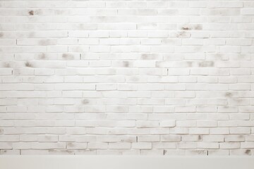 Obraz premium brick wall white color and wooden plank floor for background or texture