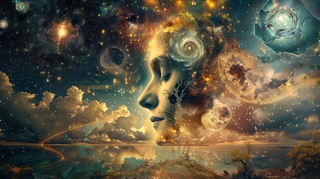 An educational image depicting the historical evolution of dream theories