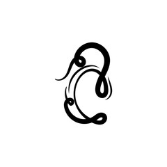 letter c logo template that is unique and simple