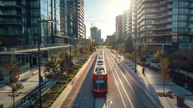 A transit-oriented development with a focus on accessibility and public transportation