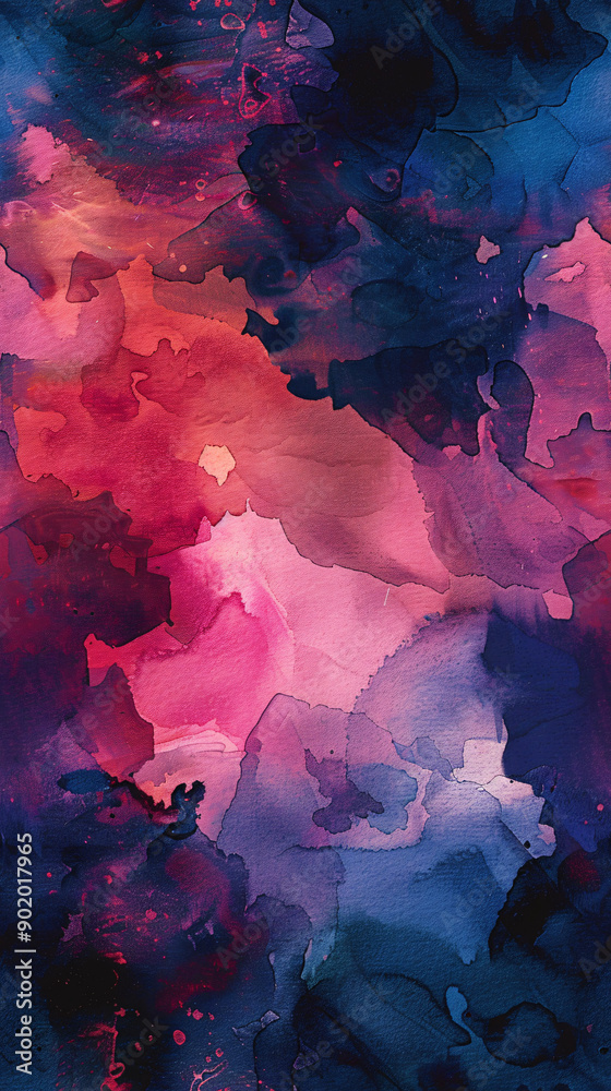 Aufkleber Flowing pink and blue hues in an abstract background with colorful pattern texture