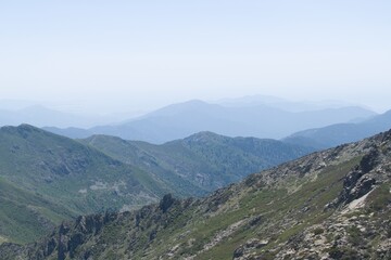 Fototapeta premium hiking the GR20 trail corsica island france