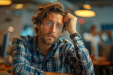 Overwhelmed Professional Navigates Workplace Stress and Challenges
