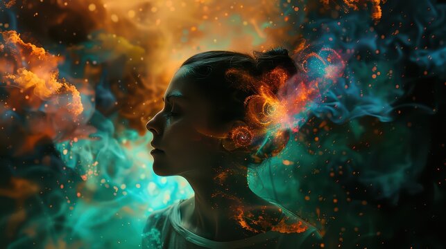 A person practicing techniques for lucid dreaming