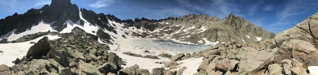 Obraz premium hiking the GR20 trail corsica island france