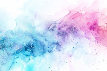 Fototapeta premium A watercolor painting of a galaxy with blue and pink colors