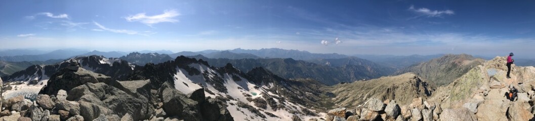 Obraz premium hiking the GR20 trail corsica island france