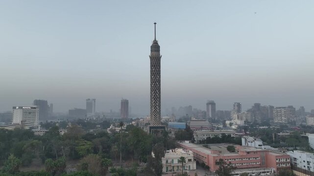 Cairo skyline  drone view 