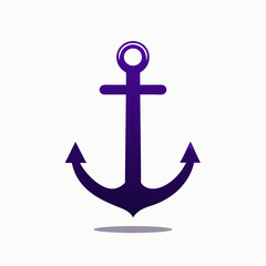 Anchor Icon Vector on White Background Nautical Design Inspiration