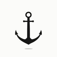 Anchor Icon Vector on White Background Nautical Design Inspiration