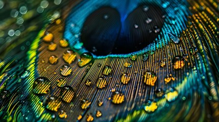 Close-up of peacock feather © Emma