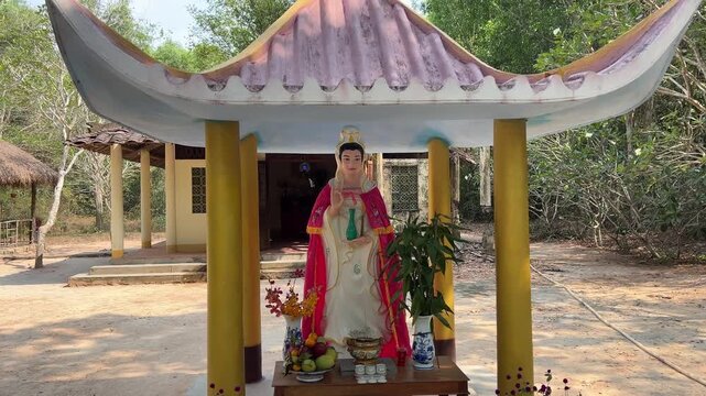 This is a church for prayer. Cu Chi tunnels were the Viet Cong's base of operations for the Tet Offensive in 1968. Famous tourist attraction in Vietnam