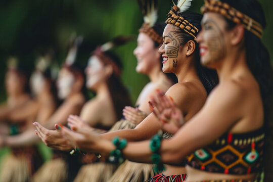 New Zealand Maori performance during Waitangi Day