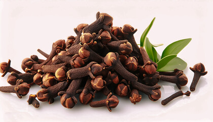 Obraz premium a lots&nbsp;clove plant isolated on white background.