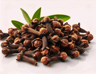 Obraz premium a lots&nbsp;clove plant isolated on white background.
