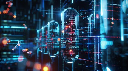 Fototapeta premium AI for Drug Discovery: Develop AI systems to accelerate the discovery of new drugs and treatments. 