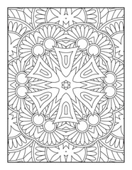 Mandala Coloring Pages. Seamless vector pattern. Black and white linear drawing. Mandala Coloring Book For Adult. Mandala Coloring Book. coloring page for children and adults. 