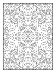 Mandala Coloring Pages. Seamless vector pattern. Black and white linear drawing. Mandala Coloring Book For Adult. Mandala Coloring Book. coloring page for children and adults. 