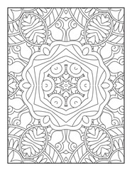 Mandala Coloring Pages. Seamless vector pattern. Black and white linear drawing. Mandala Coloring Book For Adult. Mandala Coloring Book. coloring page for children and adults. 
